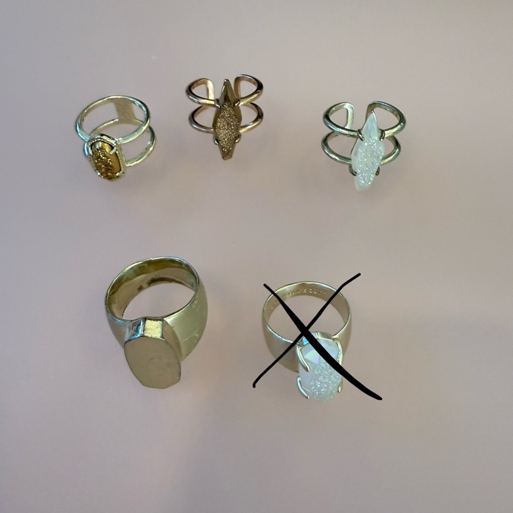 Kendra Scott Elyse Reagan Stone Rings Lot